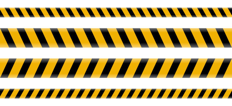Warning tape illustration with yellow and red striped caution tape design in vector SVG format, editable safety banner element for alerts, UI, and hazard graphics.
