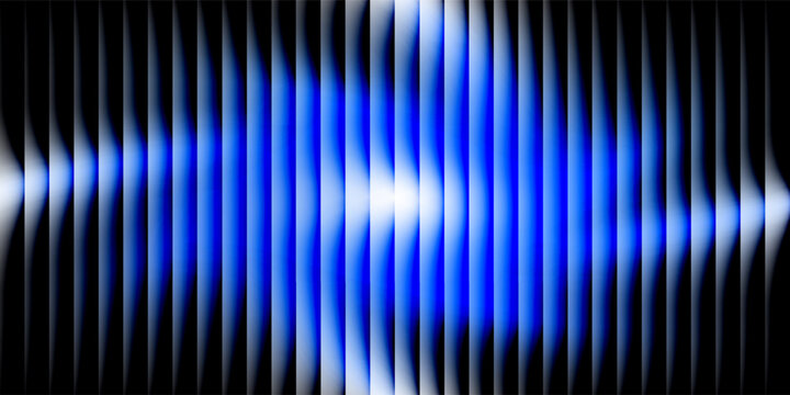 Vibrant circular gradient pattern with ribbed fractal glass texture effect blending blue purple colors. Futuristic background with fluorescent wave effect perfect for creative digital designs. Vector