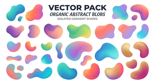 Vector pack of organic abstract blobs