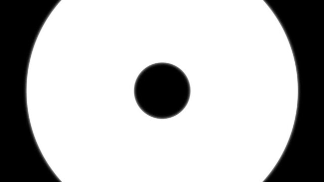 Glowing white thick circle shockwave animation with full screen zoom explosion transition and transparent alpha channel background overlay for logo reveal 4k motion graphics vfx