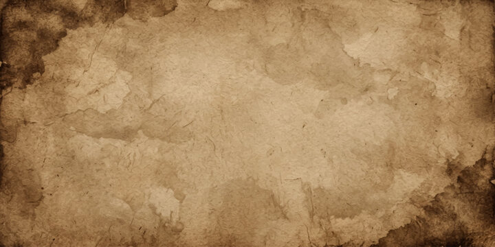Vintage Old Paper Texture Background with Aged Brown Leather Surface Design