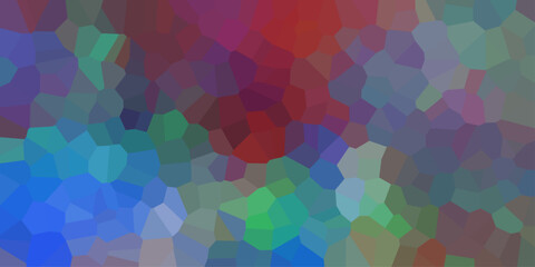 Obraz premium Abstract polygonal mosaic with a chaotic mix of red blue green and grey tones background pattern