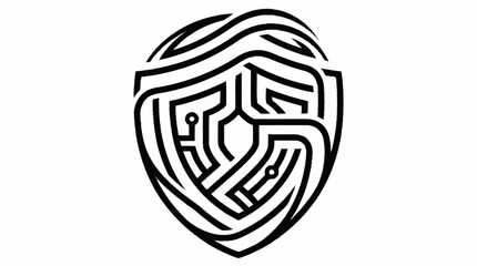 Abstract Shield Security Technology Symbol. © azka