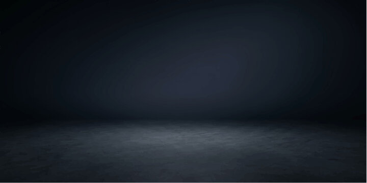 Dark Studio Space: An empty, dimly lit studio with a concrete floor and dark background, perfect for product display or dramatic portraiture.
