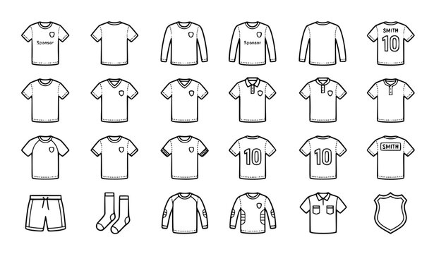 Football jersey icon sports team uniform vector illustration