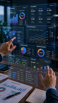 Interactive Holographic Business Dashboard