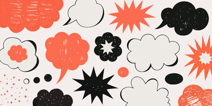 Comic Style Speech And Thought Bubbles Vector Illustration