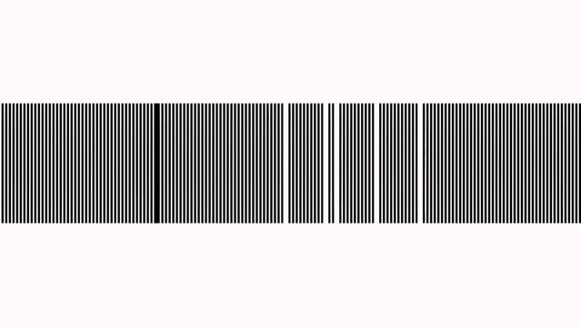 Minimalist vertical black and white bar code pattern design
