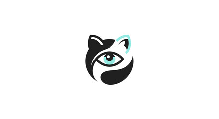 Raccoon face with one eye looking. © Asryaa