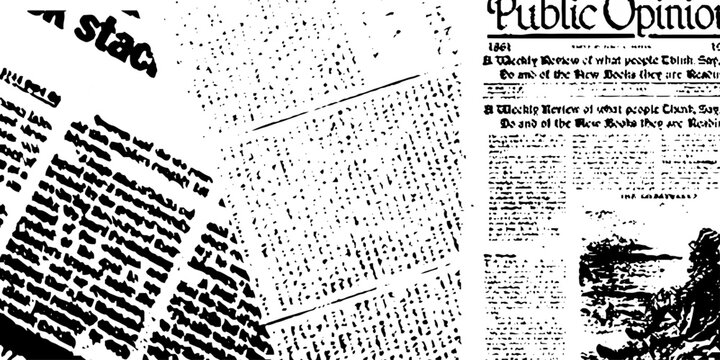 Rough vector background abstract grunge texture old vintage newspaper. Vintage old newspapers template texture. Aged newspaper overlay grunge pattern effect.