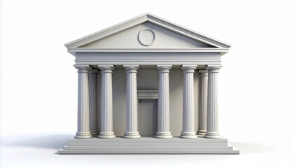 Obraz premium Bank building icon isolated on white background