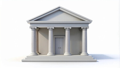 Obraz premium Bank building icon isolated on white background