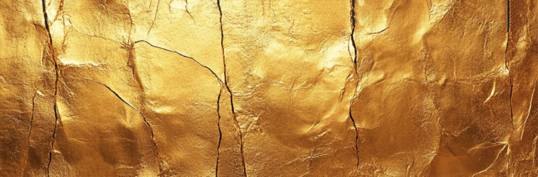 A gold textured surface with a pitted, uneven finish, giving the appearance of an ancient artifact with a rich, aged patina.