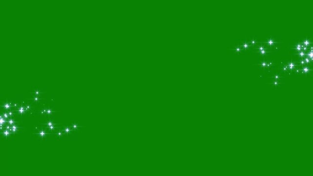 White glitter star sparkles line,sparkling star dust trails, fairy dust path motion graphics, Magic sparkles glitter line stars, star line path, starlight dust line, green screen in 4k quality.
