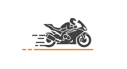 Obraz premium Rider on a racing motorcycle.