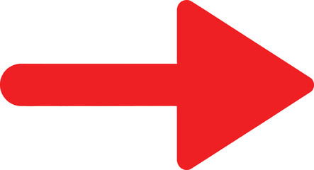 Simple bold red arrow pointing to the right direction sign © JESMIN