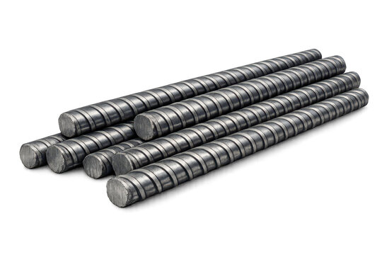 image.png Stack of ribbed steel rebar rods with rough cut ends, realistic metal construction material isolated on transparent background for building, engineering, industry and infrastructure design