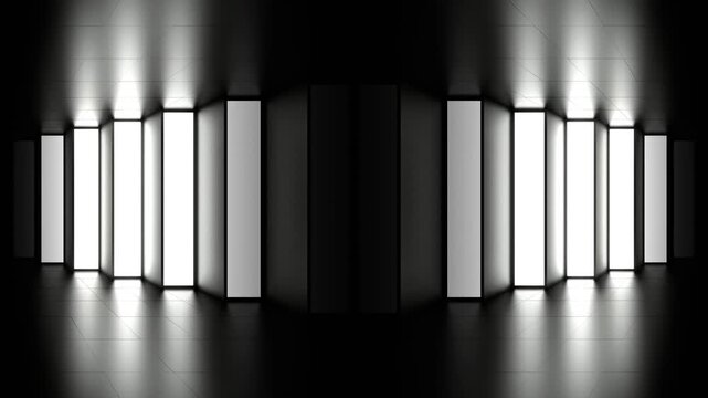 White Stair Strobe Lights Background VJ Loop in 4K