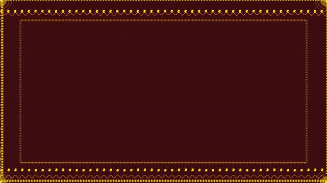 Elegant Motion of Vintage Red Frame with Gold Accents for Decorative Use.