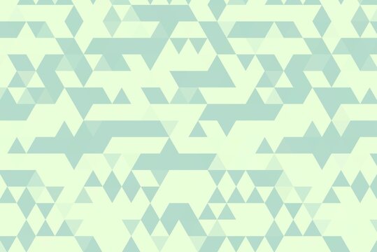 Abstract geometric pattern with light blue and pale yellow diamond and triangle shapes