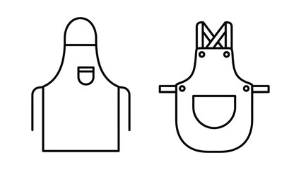 Apron icon line art vector illustration design © MST