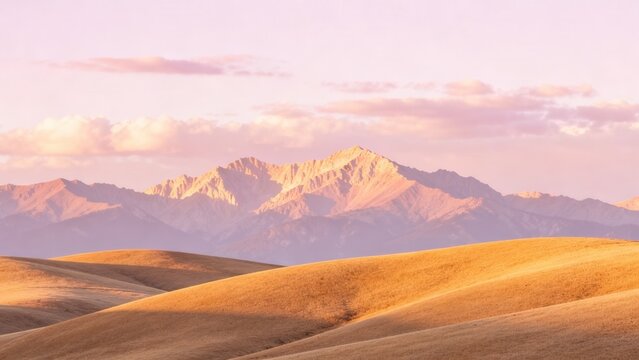 Mountain landscape with rolling hills