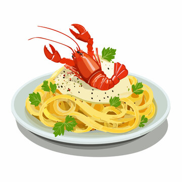Tr&uuml;ffel-Kokos-Pasta mit Languste