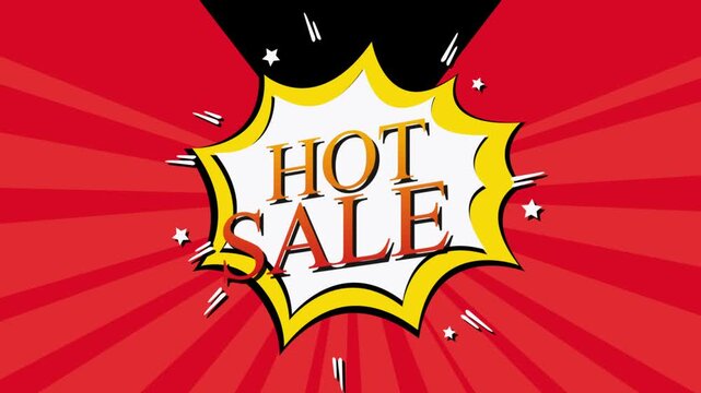 Hot Sale Promotional Animation with Dynamic Pop Art Burst Effect