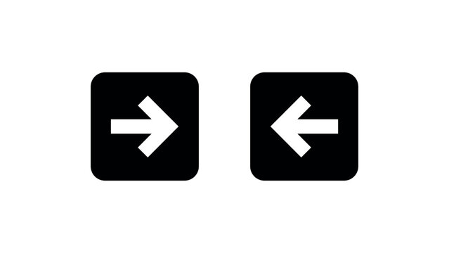 Left and Right Navigation Buttons Vector Illustration