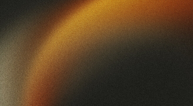 Abstract grainy texture background, glowing orange yellow grey black gradient with noise effect for wallpaper web banner header and poster cover
