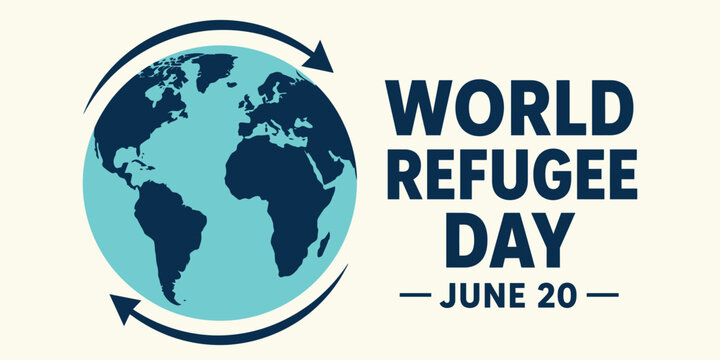 World Refugee Day June 20 Global Migration Awareness Earth Vector Illustration