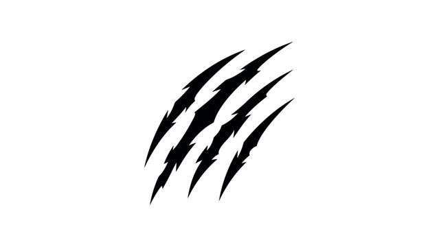 Wild Animal Claw Scratch Marks Vector Illustration