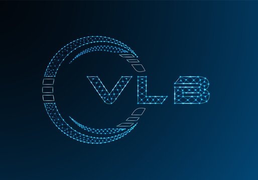 VLB low poly letter logo vector design. VLB lower poly logo design. Low poly logo.