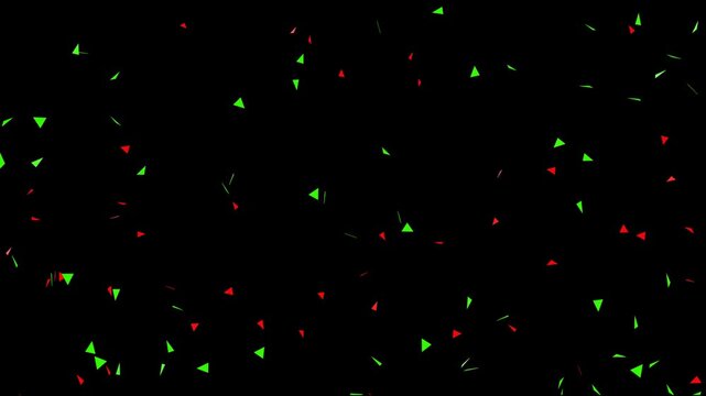 Dense Green Triangles With Red Accents On Black image