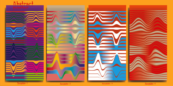 Vibrant abstract poster templates