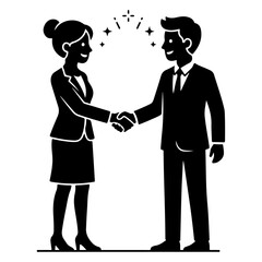 Fototapeta premium Business Handshake Agreement Between Professional Colleagues in Office Setting