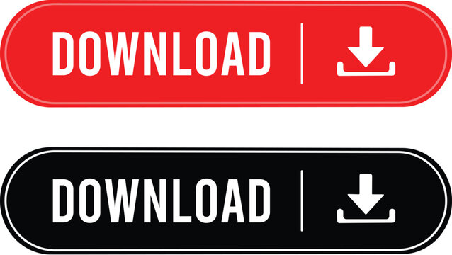 Download Button Vector for Website Interface, Clean Capsule UI and CTA Design Asset