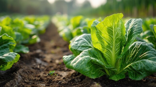 A stunning image of organic vegetables grown on a sunny farm using eco friendly practices Agriculture and agro business with selective focus.