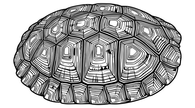 Detailed Drawing of a Tortoise Shell Pattern - Natural Geometry