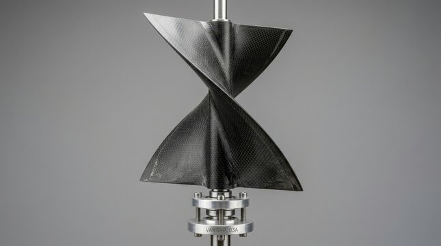 Intricate Twisted Turbine Rotor Design with Metallic Components