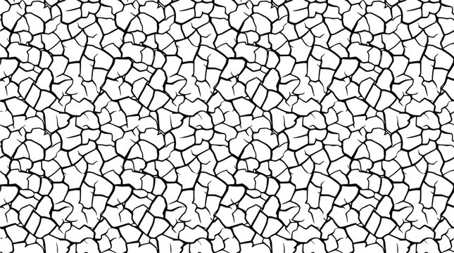 Cracked Earth Texture Pattern Seamless Background - Dry Ground Arid Landscape