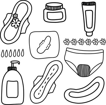 Feminine Hygiene Products Elements Collection