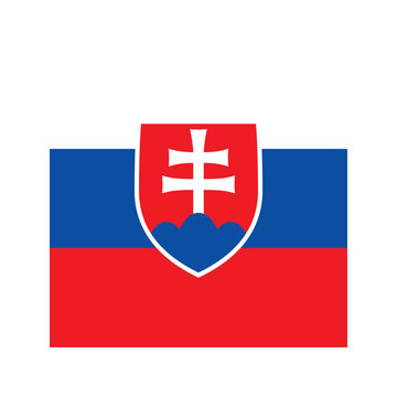 Slovakia Square Flag Icon High Quality National Flag Isolated on Transparent Background