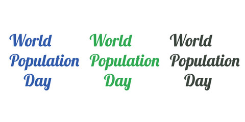 Obraz premium World population day awareness logos