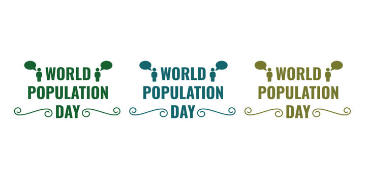 World population day awareness logos