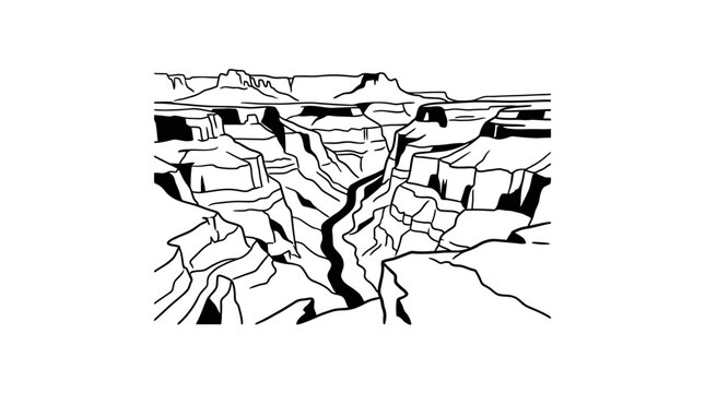 Cracked earth landscape with deep fissures.