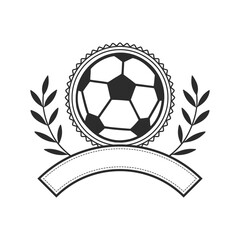 Football winner label logo design, black and white outline vector seal for sports tournament achievement.tranparent background © Maria