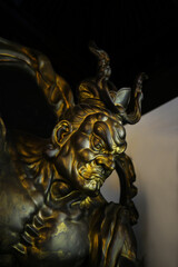 Obraz premium Bronze Buddha statues in Chinese temples