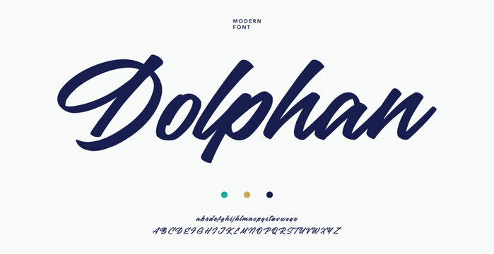 Modern calligraphy Dofhan font alphabet handwritten style
