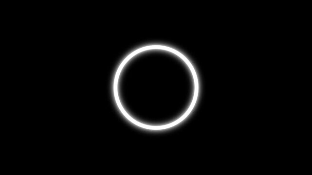 Circle fireworks blast animation, glowing shockwave ring, spark line explosion effect, abstract burst transition, black screen background, cinematic shine visuals, seamless 4k loop.